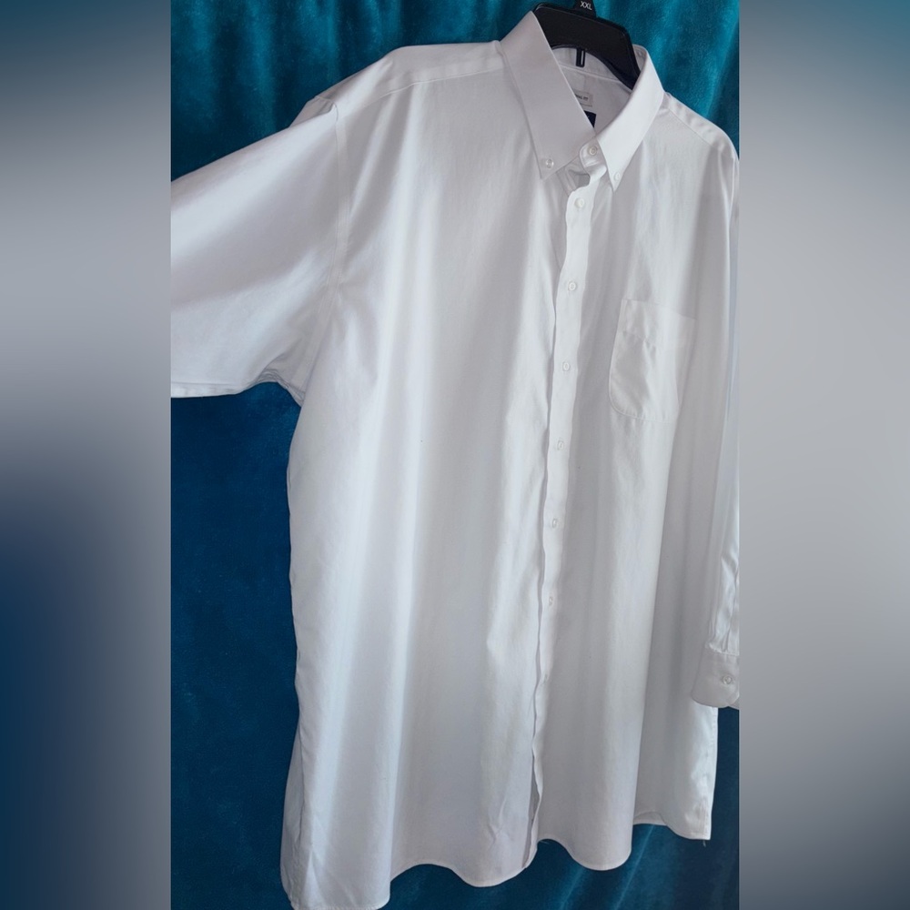 Jos. A. Bank Traveler Traditional fit Crisp White Cotton Dress Shirt Size 18-33 - Picture 7 of 14